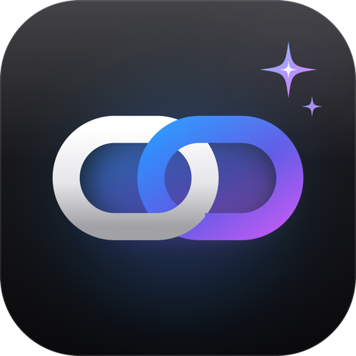 Kitbridge app icon: a silver and a blue-purple link interlocked